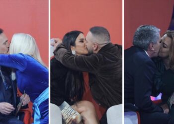 “Shpërthejnë” puthjet mes çifteve live në emision