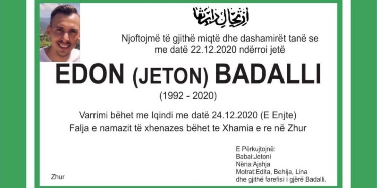 Vdes papritur në Zvicër, i riu nga Prizreni