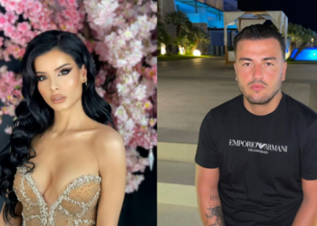 Jasmina dhe Ardian Bujupi filmohen duke u puthur