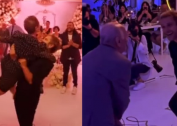 Momenti fantastik! Prindërit e Ilirit ngrejnë të ftuarit në këmbë, e ‘djegin’ fare në dasmën e të birit