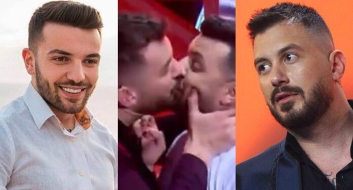 Romeo Veshaj dhe Olsi Bylyku shkëmbejnë puthje në buzë