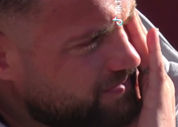 Eliminimi i Efit, Luizi shpërthen në lot në oborrin e shtëpisë