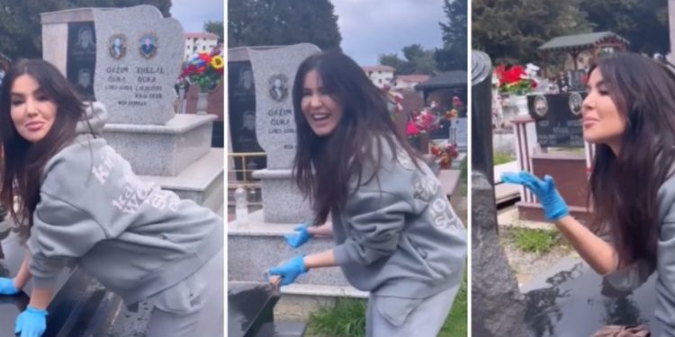 Duke kërcyer e qeshur para varrit, video e Megi Pojanit “pushton” rrjetin