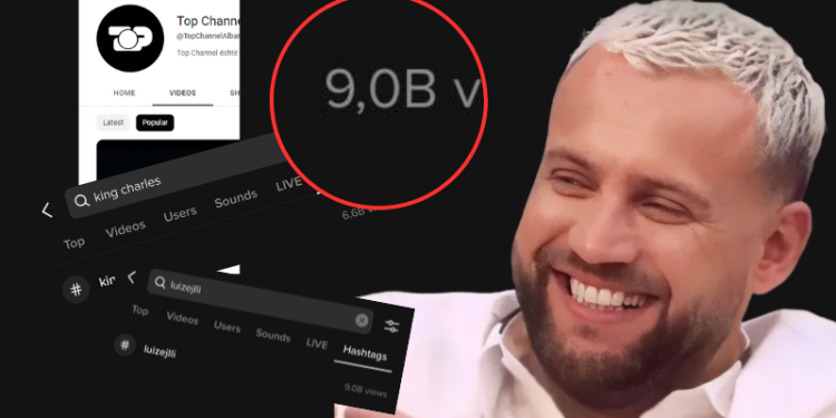 Luizi ia thyen rekordin 8-vjeçar TopChannel-it ndërsa e mund edhe mbretin Charles në TikTok