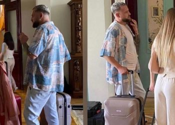 Publikohen pamje të Luiz Ejllit dhe Olta Gixharit gjatë xhirimeve të filmit