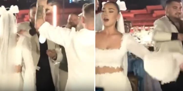 Pamjet po bëjnë xhiron e rrjetit/ Ermal Fejzullahu i heq llastikun tufës me para, çfarë nuk u pa nga dasma madhështore e Kleas dhe Elgitit