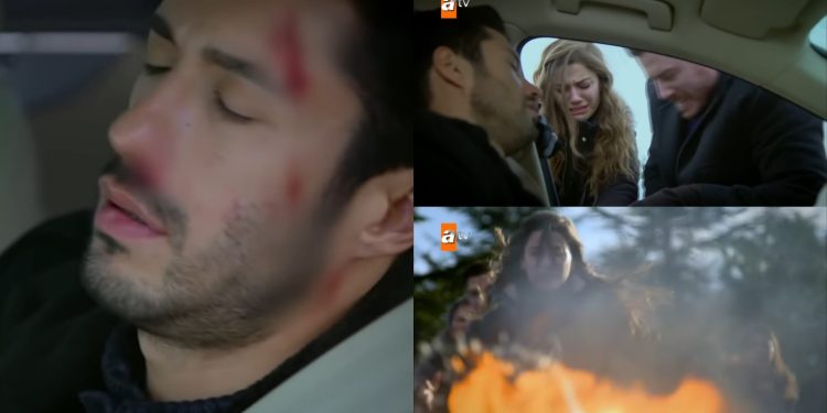 Tarëk bën aksident, Sëlla dhe Kerem mundohen t’a shpëtojnë, por vetura eksplodon