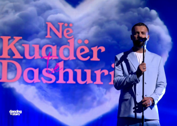 Luiz Ejlli emocionon me performancën e kolonës zanore të filmit “Në kuadër të dashurisë” në skenën e “DWTS” (Video)