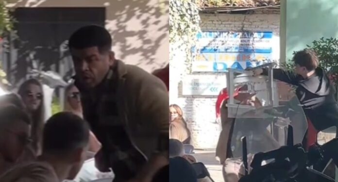 Del VIDEO, Noizyn e godasin me karrige në kokë