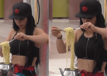 Linda me ‘modë’ të re, i zien shpagetat në gjygym (video)