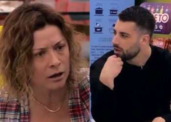 Degradon debati mes Eglës dhe Meritonit, i hedh ujë dhe shkumë fytyrës