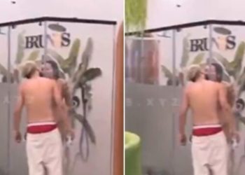 Gjesti flirton me Olën, i kërkon të flenë së bashku teksa shkëmbejnë puthje në buzë përmes xhamit