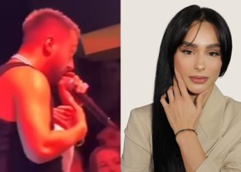 Gjestit i japin dhuratë për Eglin në mes të koncertit, reagimi i tij bëhet viral