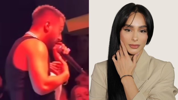 Gjestit i japin dhuratë për Eglin në mes të koncertit, reagimi i tij bëhet viral